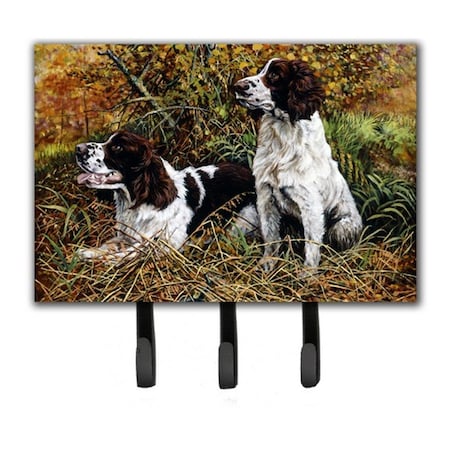 Jensendistributionservices Two Springer Spaniels in the Grasses Leash or Key Holder MI1715840